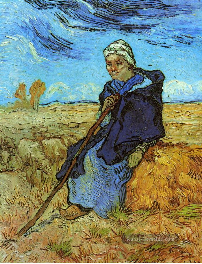 die Schäferess nach Hirse Vincent van Gogh Ölgemälde